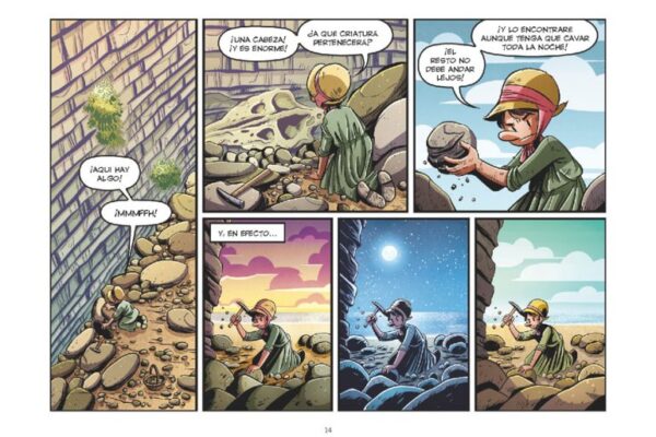 Página del cómic Mary Anning - Cazadora de Dragones