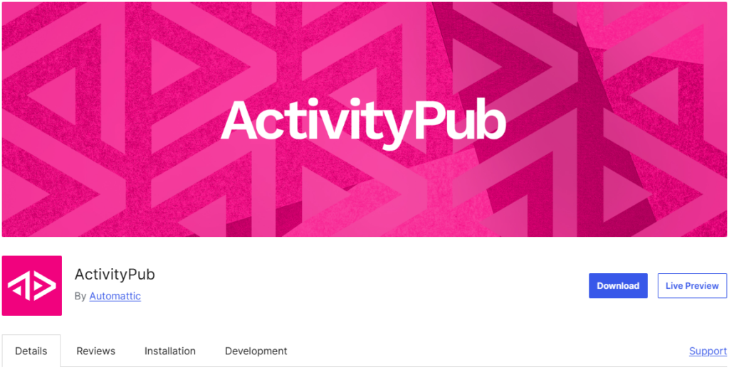 Plugin Activity Pub WordPress