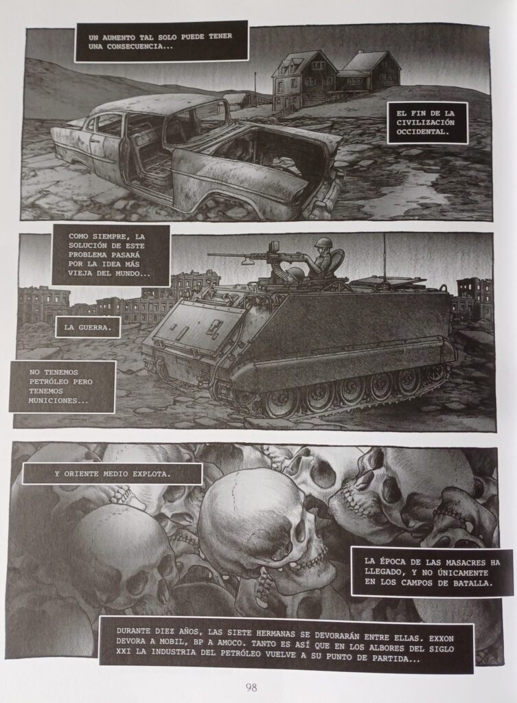 Viñeta de la Maldición del petróleo.